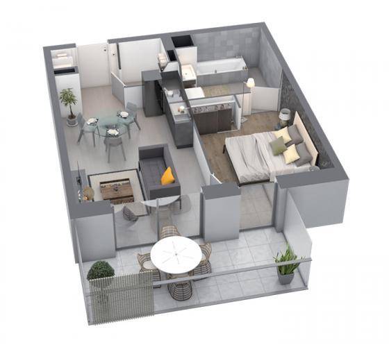 Appartement à louer dans la résidence Sky Place