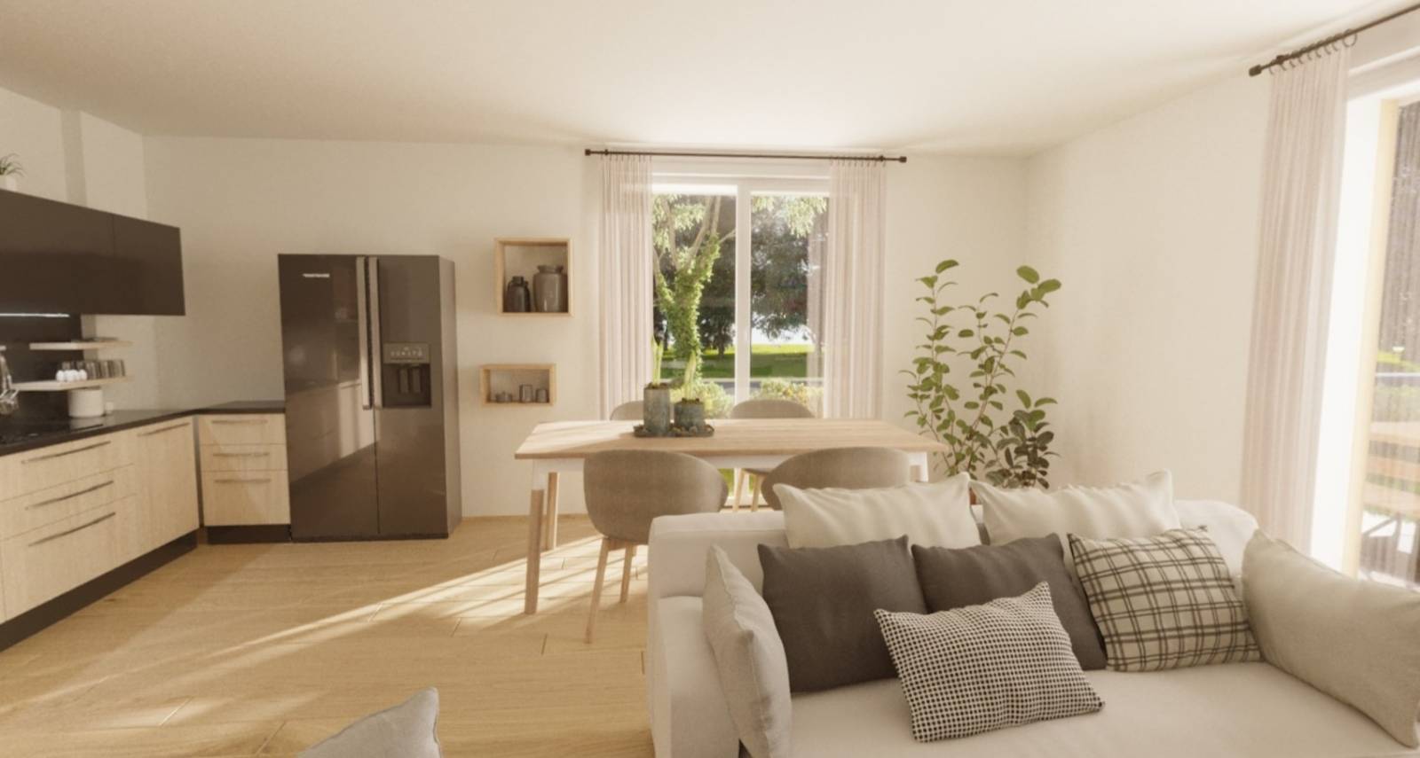 Appartement 3 pièces de 64.14m² avec terrasse et jardin - Les terrasses O vert