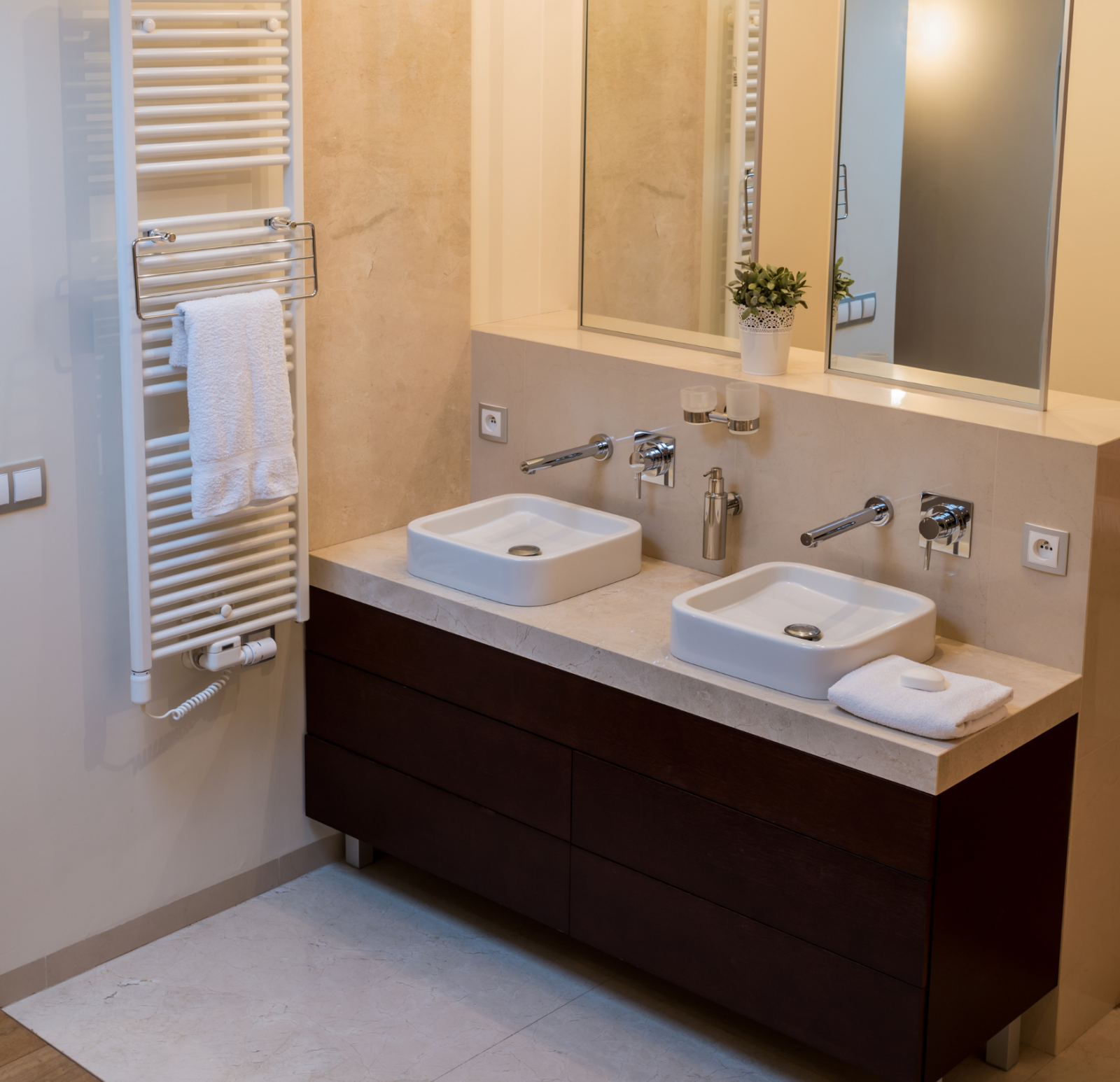 Belle salle de bain dans un appartement 3 pièces Les Promenades Gutenberg Schiltigheim à Schiltigheim