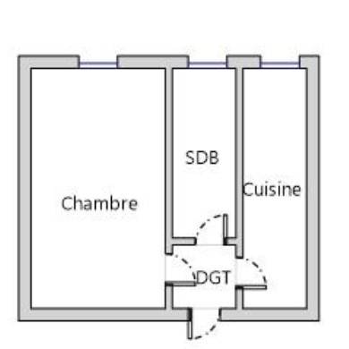  Porte de l’hôpital à Strasbourg grand studio 