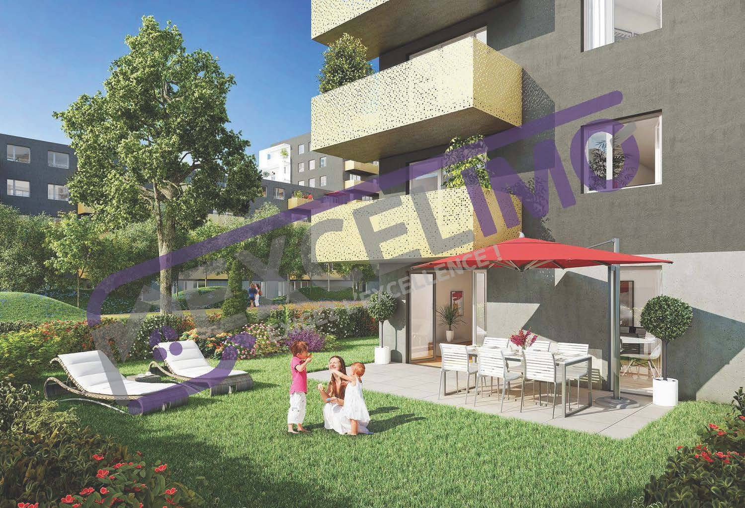 Appartement 3 pièces de 63m² en rez-de-jardin à louer à Strasbourg (67100) dans le quartier de la Meinau