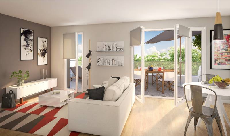 Appartement neuf 3 pièces duplex  avec un beau balcon à vendre à Strasbourg - Cronenbourg