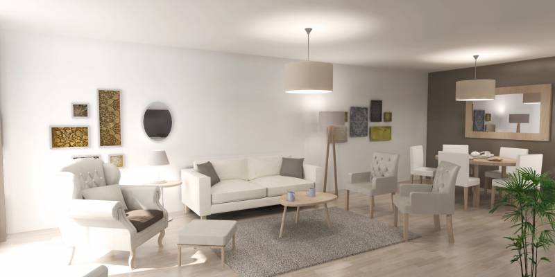 Appartement 4 pièces de 80m² avec un séjour ouvert sur un balcon - L'Orée du Lac