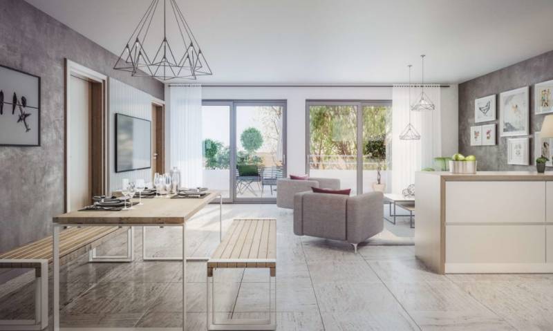 Appartement neuf 3 pièces de 66.58m² avec un lumineux séjour/cuisine à vendre à Strasbourg-Cronenbourg