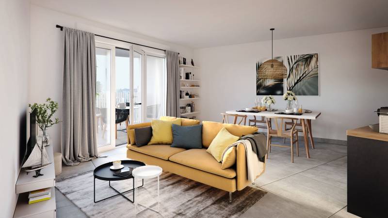 Appartement neuf 2 pièces de 41.88m² avec balcon à vendre à Strasbourg