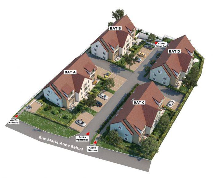 Appartements neufs du 2 au 4 pièces Le Quatuor à Rosheim