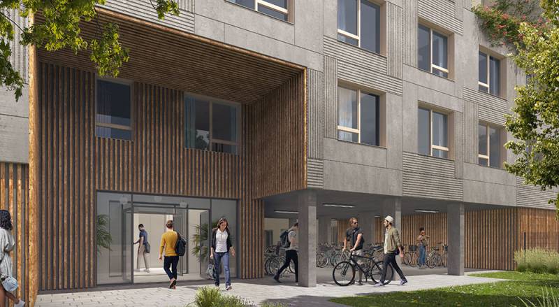 Appartement 1 pièce de 24m² meublé neuf en résidence étudiante à Schiltigheim